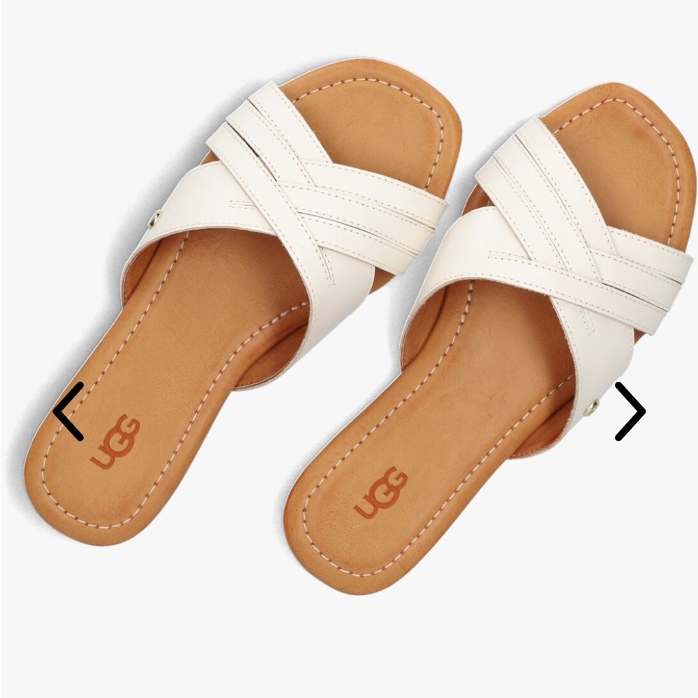 UGG Cream and Tan Sandals